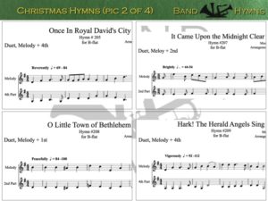 Christmas Hymns, pic of sheet music 2 of 4, B-flat