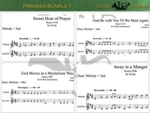 Freebie Hymns bundle 1, pic of sheet music 1 of 1, B-flat