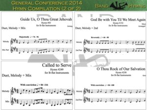 General Conference 2014 Hymns, pic of sheet music 2 of 2, B-flat