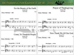 Be Thankful for Easter, pic of sheet music 1 of 3, B-flat