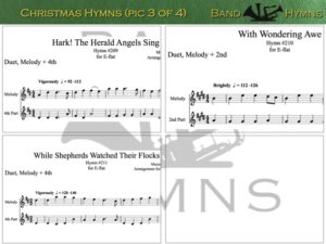 E-flat Christmas Hymns, pic of sheet music 3 of 4, E-flat