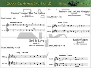 Good Ol' Hymns, pic of sheet music 1 of 2, E-flat