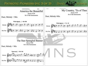 Patriotic Pioneers, pic of sheet music 3 of 3, E-flat