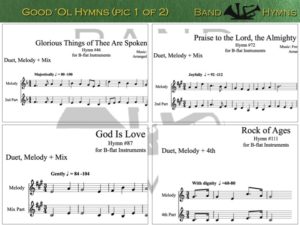 Good Ol' Hymns, pic of sheet music 1 of 2, B-flat