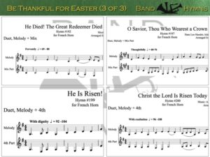 Be Thankful for Easter, pic of music, 3 of 3, French Horn