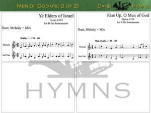 Men of God hymns, pic of sheet music 2 of 2, B-flat