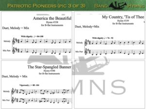 Patriotic Pioneers, pic of sheet music 3 of 3, B-flat