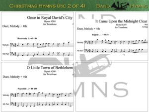 Christmas Hymns, pics of music in compilation, 2 of 4, trombone