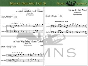 Men of God, pics of music in compilation, 1 of 2, trombone