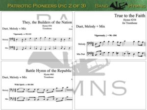 Patriotic Pioneers, pics of music in compilation, 2 of 3, trombone