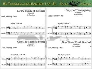 Be Thankful for Easter, pics of music in compilation, 1 of 3, trombone