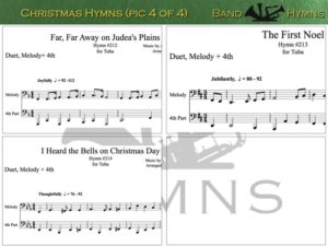 Christmas Hymns, pics of music in compilation, 4 of 4, tuba