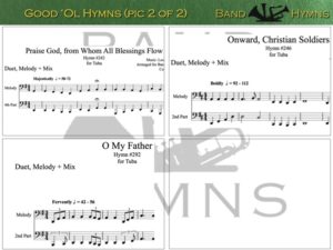 Good Ol' Hymns, pics of music in compilation, 2 of 2, tuba