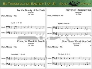 Be Thankful for Easter, pics of music in compilation, 1 of 3, tuba