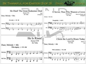 Be Thankful for Easter, pics of music in compilation, 3 of 3, tuba