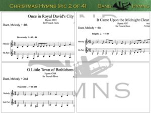 Christmas Hymns, pic of music, 2 of 4, French Horn