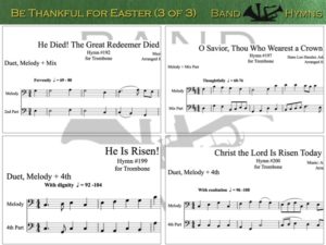 Be Thankful for Easter, pics of music in compilation, 3 of 3, trombone