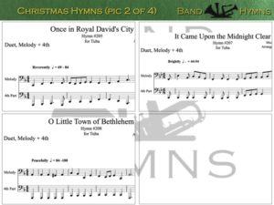 Christmas Hymns, pics of music in compilation, 2 of 4, tuba