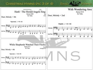Christmas Hymns, pics of music in compilation, 3 of 4, tuba